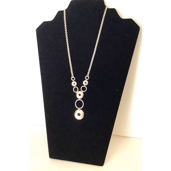 Silver-tone Circle Necklace - Picture 3 of 3